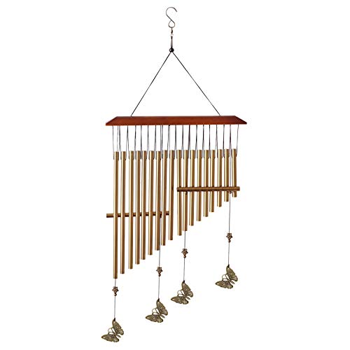 Svauoumu Carillons Décoratifs D'extérieur,Carillons éOliens de Harpe Papillon, ​Carillon Vent Exterieur18 Tubes, Adapté la Décoration IntéRieure ExtéRieure