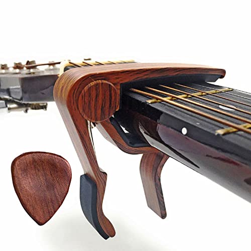 EURYTKS Ukulélé Professionnel Capo Guitare Bois Capo Picks Plectre, pour Acoustique Ballade Guitare Électrique Pièces… - Les Beatles, Paul McCartney, John Lennon, RIngo Starr, George Harrison EURYTKS Ukulélé Professionnel Capo Guitare Bois Capo Picks Plectre, pour Acoustique Ballade Guitare Électrique Pièces… – Image 5