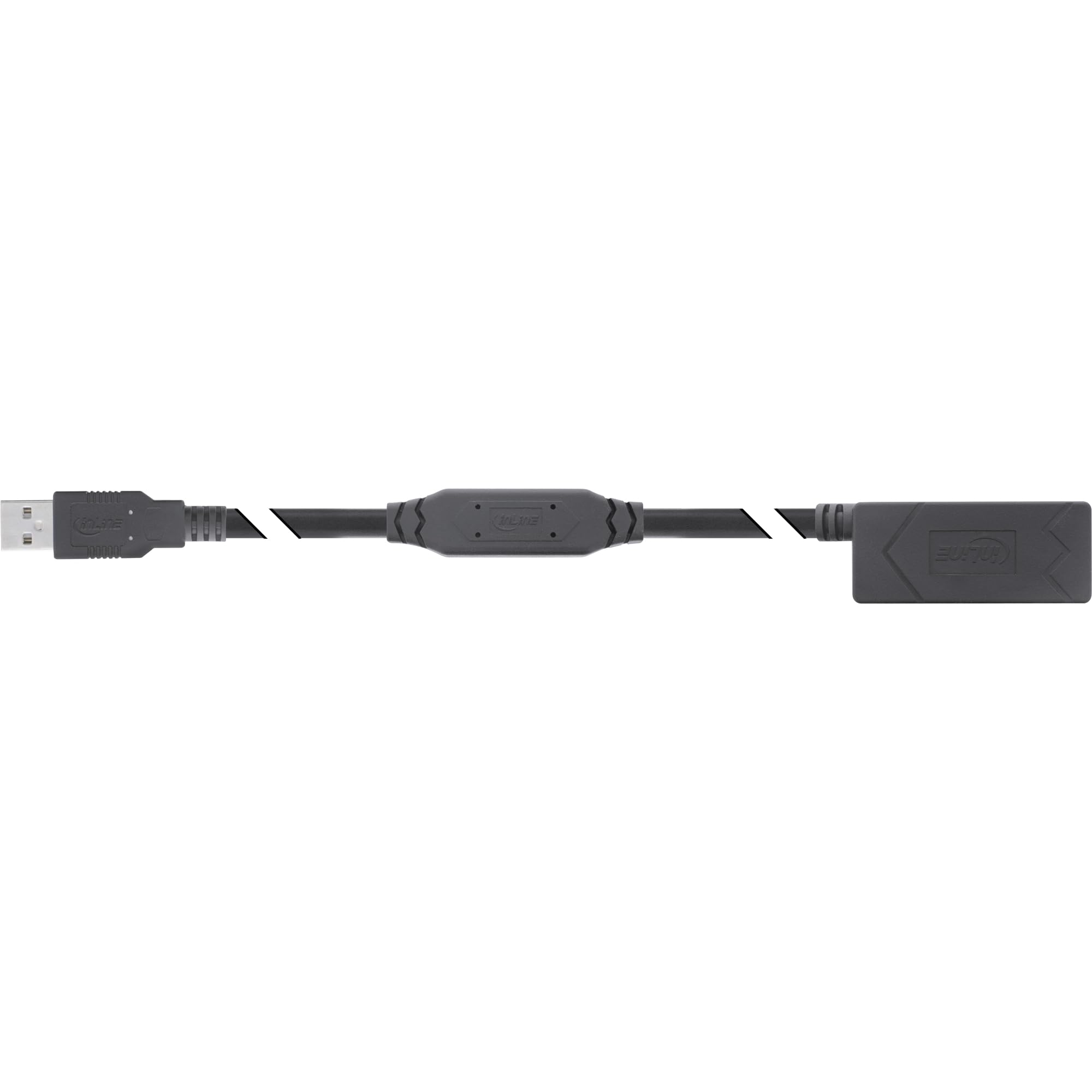 InLine USB 2.0 Aktiv-Verlängerung mit Signalverstärkung, USB-A Stecker/Buchse, Druckerkabel Verlängerung, 20m, 34613A