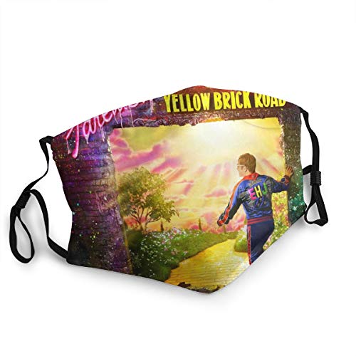 Preisvergleich Produktbild Damen Herren Elton John bedrucktes Gesicht Erwachsene Staubmaske, Halstuch, Kopfbedeckung, Taschentuch, Staub, Wind, Sonnenschutz, weiß