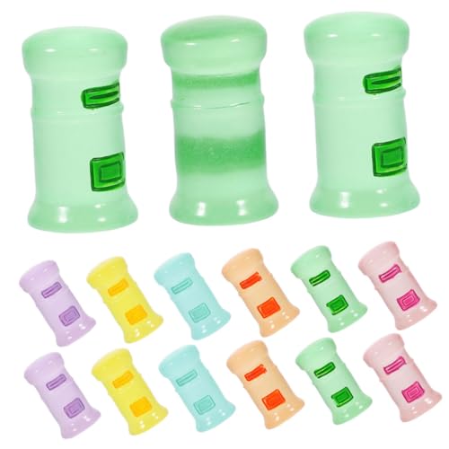 NULYLU DIY Landscape Decor 60pcs Glow-in-The-Dark Mailbox Statues Mini Mailbox Decorations for Outdoor Garden Home Decoration