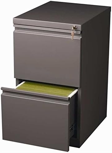Amazon Com Pemberly Row 2 Drawer Mobile Metal File Cabinet In Charcoal Office Products