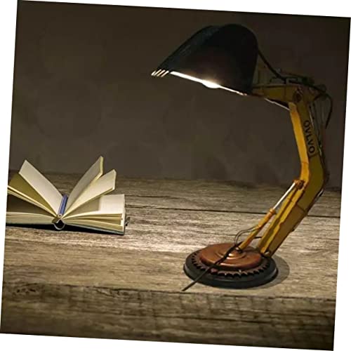 Uonlytech Desk Decoration Study Boys Decor Movable Minimalist For Arm Creative Bedroom Kids Excavator Unique Construction Desktop Table Led Bedside Lamp Room Reading Night Model Nursery #TOP3
