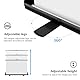 EMART Weiß Hintergrund 155x200cm, White Screen Roll-up Panel Fotohintergrund, Weißer Tuch mit Ständer für Fotostudio, Streaming, Videokonferenzen, TikTok, Zoom
