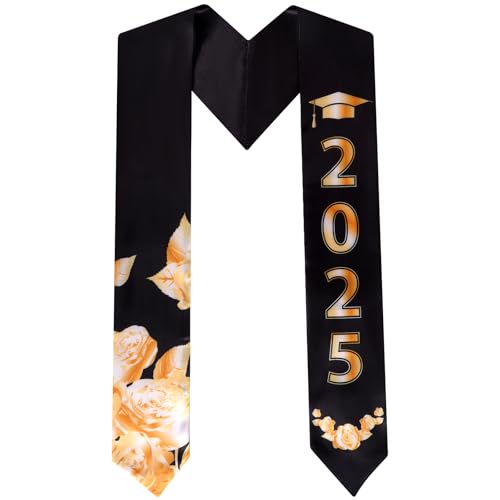 Yymobt Graduation Stole Class of 2025 for Unisex Adult Sublimation Grad Sash Graduation Honor Satin Stoles, 72 inch