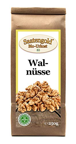 Saatengold | Bio-Feinkost - Vegan & natürlich | Perfekt als Snack, Müsli, Kochen etc. | (Bio-Walnüsse 250g) Cover