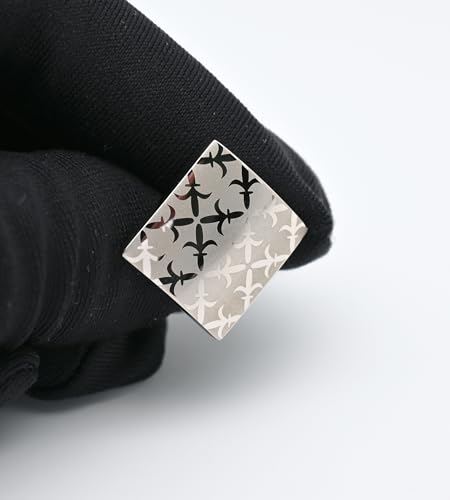 Mancuernillas clásicas cuadradas de metal para hombre miniatura 3