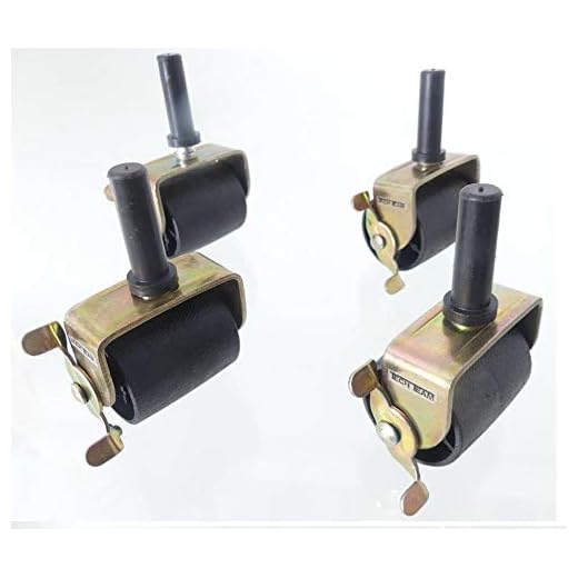 Tech Team Locking Bed Casters, Wheels, Rollers, Brakes, Stem for Bedframe Socket, Set of 4