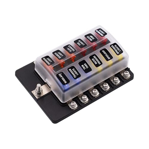 Boîte à fusibles 12 voies avec bornier à vis et indicateur LED pour voiture