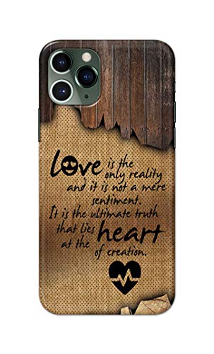 Image of PRINTFIDAA Love is The Only Reality and It is Not Mere Sentiment Printed Designer Hard Case for Apple iPhone 11 Pro (5.8 inch), A2215, A2160, A2217 Back Cover -(e) RPM1010