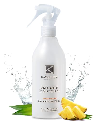 KAPLAN MD Diamond Contour Insta-Glow Gommage Body Peel – Body Exfoliator & Skin Peel with Glycolic Acid, Pineapple Ceramides & Crushed Diamonds - Exfoliating for Smooth, Radiant Skin, 3.4 fl oz