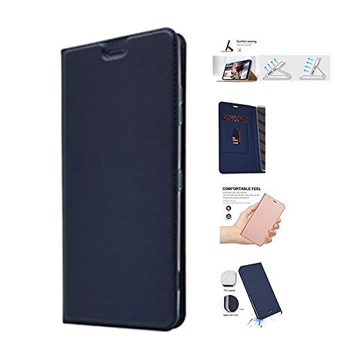 Cavor サムスンギャラクシーS7ケース手帳型 ギャラクシーS7ケースギャラクシーS7手帳型ケースギャラクシーS7携帯カバー クラシックPUレザーケーススリムフォリオブックカバー クレジットカードスロット付き ノートブック型スタンドホルダー マグネット閉鎖ギャラクシーS7カバー財布型内蔵磁気横置きスタンド機能軽量超薄型耐摩擦 - ブルー