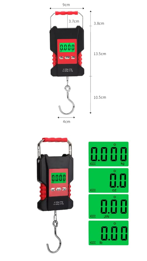 WH-A28 Waterproof Digital Electronic Fishing Scales 50kg/5g Portable Hanging Hook Scale Electronic Scale