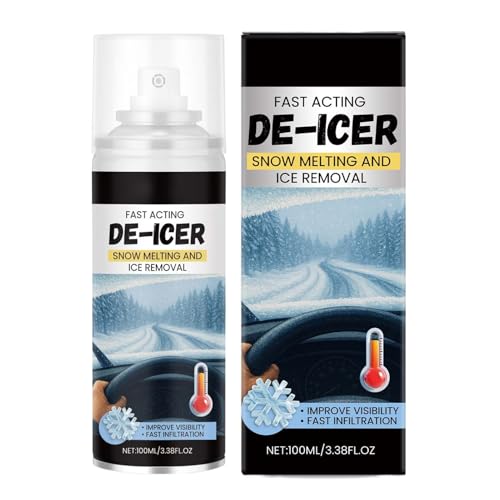 Spray Descongelador De Parabrisas - Derretimiento De Hielo De Acción Rápida De 100 Ml, Spray Anticongelante Para Todas Las Estaciones | Kit De Accesorios Para Coche De Invierno, Para Eliminación De Hi
