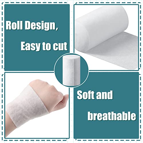 Nuanchu 100 Rolls Cast Padding Soft Individual Pack Plaster Cloth Medical Gauze Pads Plaster Gauze For Wound Care Supplies, Halloween Wrap Bandage, Art Projects, Body Casts, 4 Inch X 8.9 Ft #TOP3