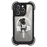 CASETiFY ウルトラバウンス MagSafe対応 iPhone 15 Pro ケース [MIL規格準拠 (10x MIL-STD-810G) / 10mからの落下試験をクリア / MagSafe に対応] - Black Pug Lift - クリア ブラック