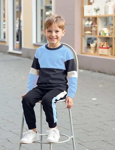 Image of Toddler Boy Clothes Long Sleeve Hoodie Sweatsuits Tops and Pants 2Pcs Boys Fall Winter Outfits Set