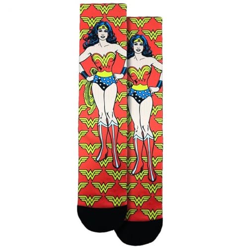 Classic Wonder Woman Crew Socks - SHOE SIZE (5-10 Men) (7-12 women)