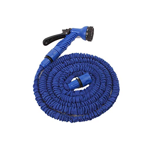 Manguera De Agua Extensible Manguera De Jardín Jardín Pistola De Pulverización Telescópica del Tubo De Agua De Alta Presión De Lavado De Coches Pistola De 7 Vías Pulverizador 25ft Azul