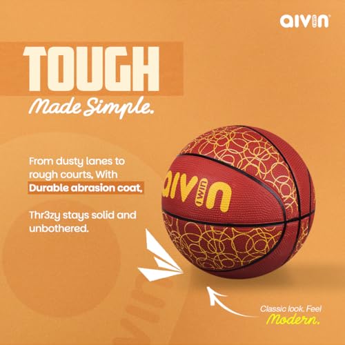 Image of Aivin THRE3ZY Mini Basketball Size 3 - Compact Design | Pro Grip & Durable Build | for Kids, Teens & Youth