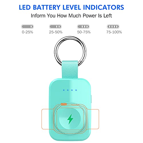 Portable Wireless Charger Compatible With Apple Watch Series 8/7/6/5/4/3/2/Se,41/45/44/42/40/38Mm, Compact Magnetic Iwatch Charger 1000Mah Power Bank Keychain Style Gift Your Mother Girl Birthday #TOP2