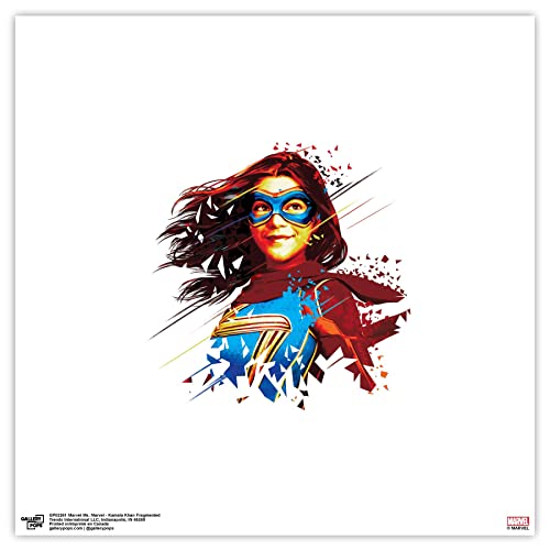 Poster Ms. Marvel Kamala Khan - Tableau moderne salon design Marvel fragmenté