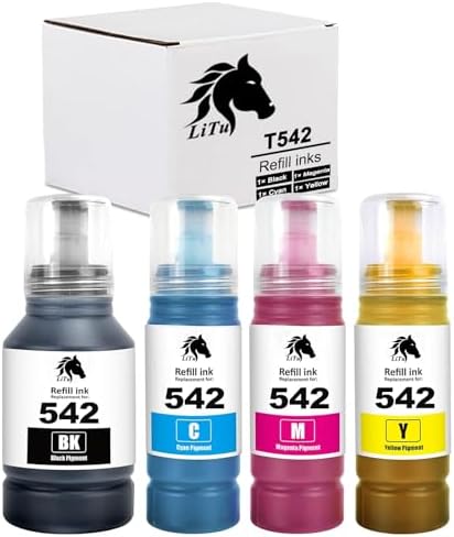 VC 4 Pack Ink Refill Bottle (non-OEM) 542 For ET-5800 ET-5850 - Foto 8
