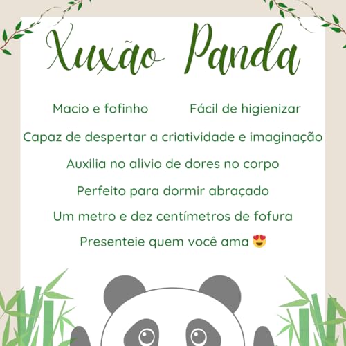 Panda Travesseiro Almofada Minhocão Corpo Nasa Xuxão