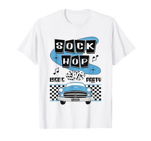 50s Sock Hop Dance Rock N Roll Shirt Rockabilly Classic Car T-Shirt