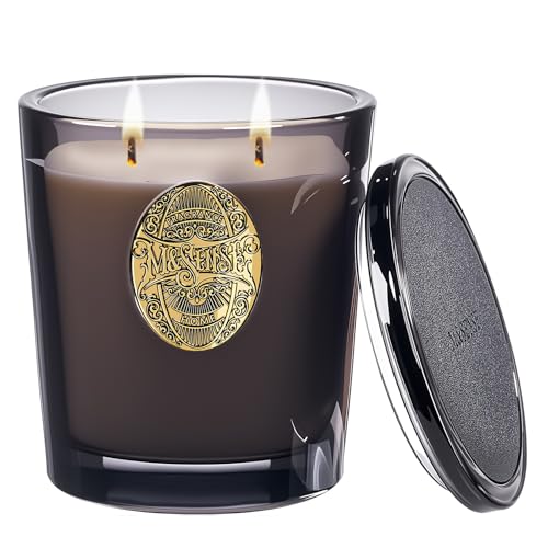 M&SENSE Duftkerze Groß Oud-Holz|560g Duftkerzen im Glas Natürliche...