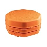 Wonder Core, Mini Aerobic Step - Aerobic-Schritt Trainingsgeräte – Fitness plattform Aerobic Stepper für Yoga, Zumba und Cardiotraining - 3-Position achteckige einstellbare Höhe – Orange - 46x46x19cm