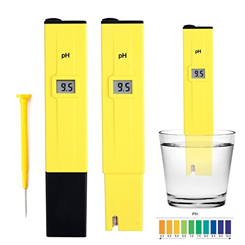 Cpixen Pocket Size pH Meter, Mini Water Quality Tester, pH 0-14.0 Measuring Range, 0.1pH Resolution (Yellow) 1