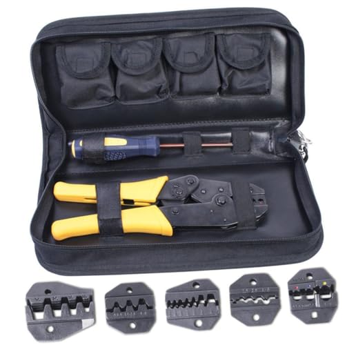 Kit de pinces à sertir en acier durable avec pochette compacte