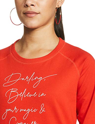 Image of Amazon Brand - Symbol Women's Cotton Blend Round Neck Regular Fit Sweatshirt (Pullover)