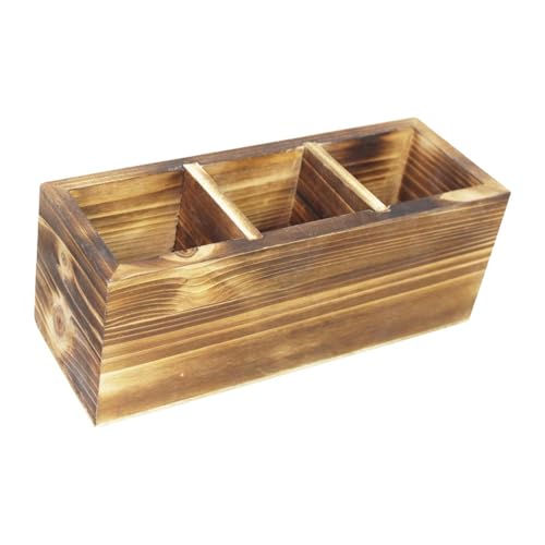 Organisateur de bureau en bois brun predolo parfait pour le salon et l'étude