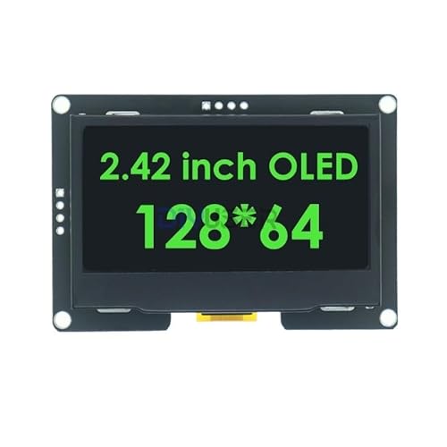 2.4�C���` 2.42�C���` 128x64 OLED�f�B�X�v���C���W���[�� SSD1309 12864 4�s�� IIC I2C SPI �V���A���C���^�[�t�F�C�X Arduino C51�p(I2C interface Green)