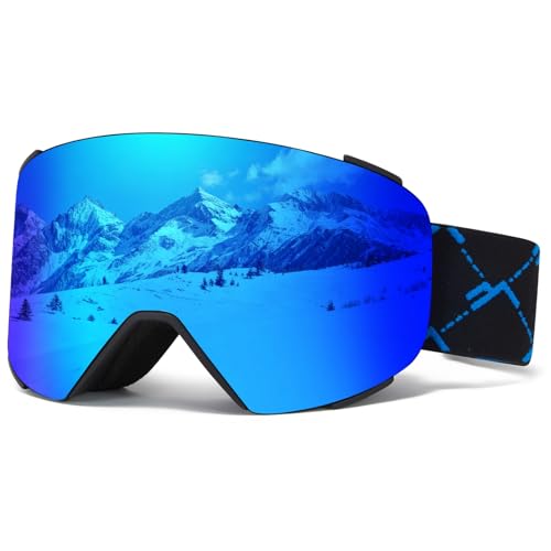 MXJ OTG Ski Goggles YH693C Magnetic Snowboard Goggles