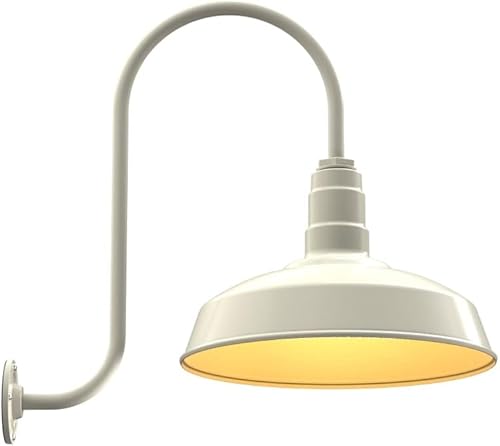 Miniatura 21 de Steel Lighting Co. Gardena - Luz de granero Montaje en pared al aire libre Cúpula de 16 pulgadas Cuello de cisne de 23 pulgadas Luz