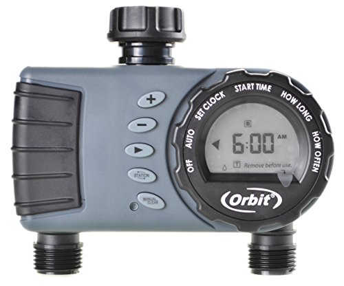 Orbit Digital Hose Sprinkler Irrigation Timer for Vacation Lawn, Plant, and Garden Watering (2 Valve)