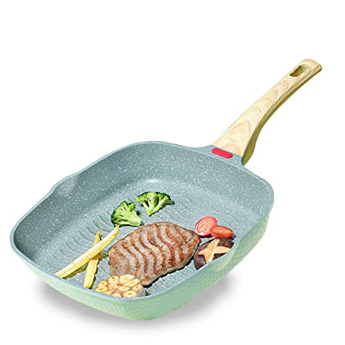 Vikaqi 11 Inch Nonstick Grill Pan for Stove Tops Induction ...