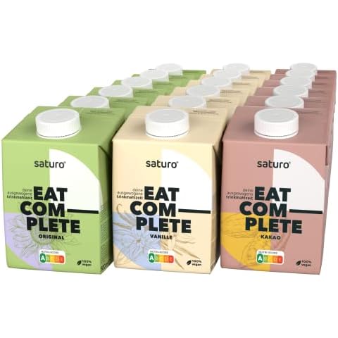 Substitut de Repas Complet, Pack Test, Prêt à Consommer Riche en Protéines, Vitamines et Minéraux, Milk-Shake/Smoothie, 18 x 500 ml Cover