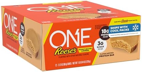 ONE Reese's Peanut Butter Protein Bar, 18g Protein, 3g Sugar, 12 ct