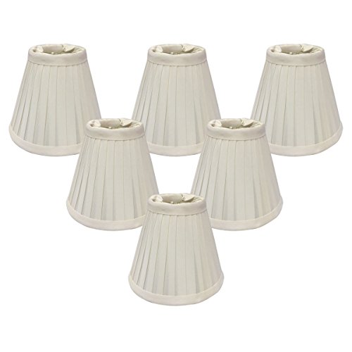 Royal Designs, Inc. CS-841WH-6 Pleated Empire Chandelier Shade, 3 x 6 x 5, White, 6-Pack