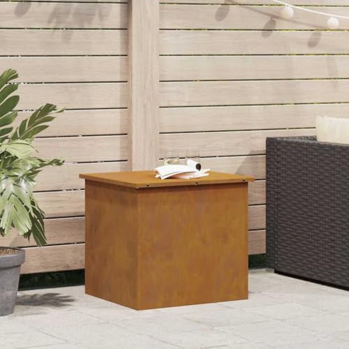 ACAGALA Außenlagerbox 120 Liter - Wetterfeste Metall Gartenbox Outdoor mit Schrägdach für Balkon, Terrasse, Pool, Stabile Stahlbox Wetterfeststahl,...