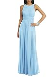 Missandei DIY Costume Guide: Become the Queen's Most Trusted Advisor 8 Halter-Top Pleated Chiffon Floor-Length Dress in Light Blue