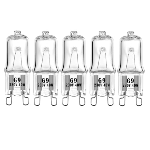 Avfora Lampadina alogena G9 Luce del forno Alta temperatura 500℃ Adatta per frigorifero Forno Ventola 110V 220V 40W 5 PZ 40W-5 PZ 110V