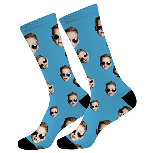 MissChic Personalisiert Foto Socken,Socken mit Gesicht,Lustige Socken,Socken Personalisiert Foto,Geschenk für Freuen, Herren, Freundin, Mutter, Schwester, S-M Cover