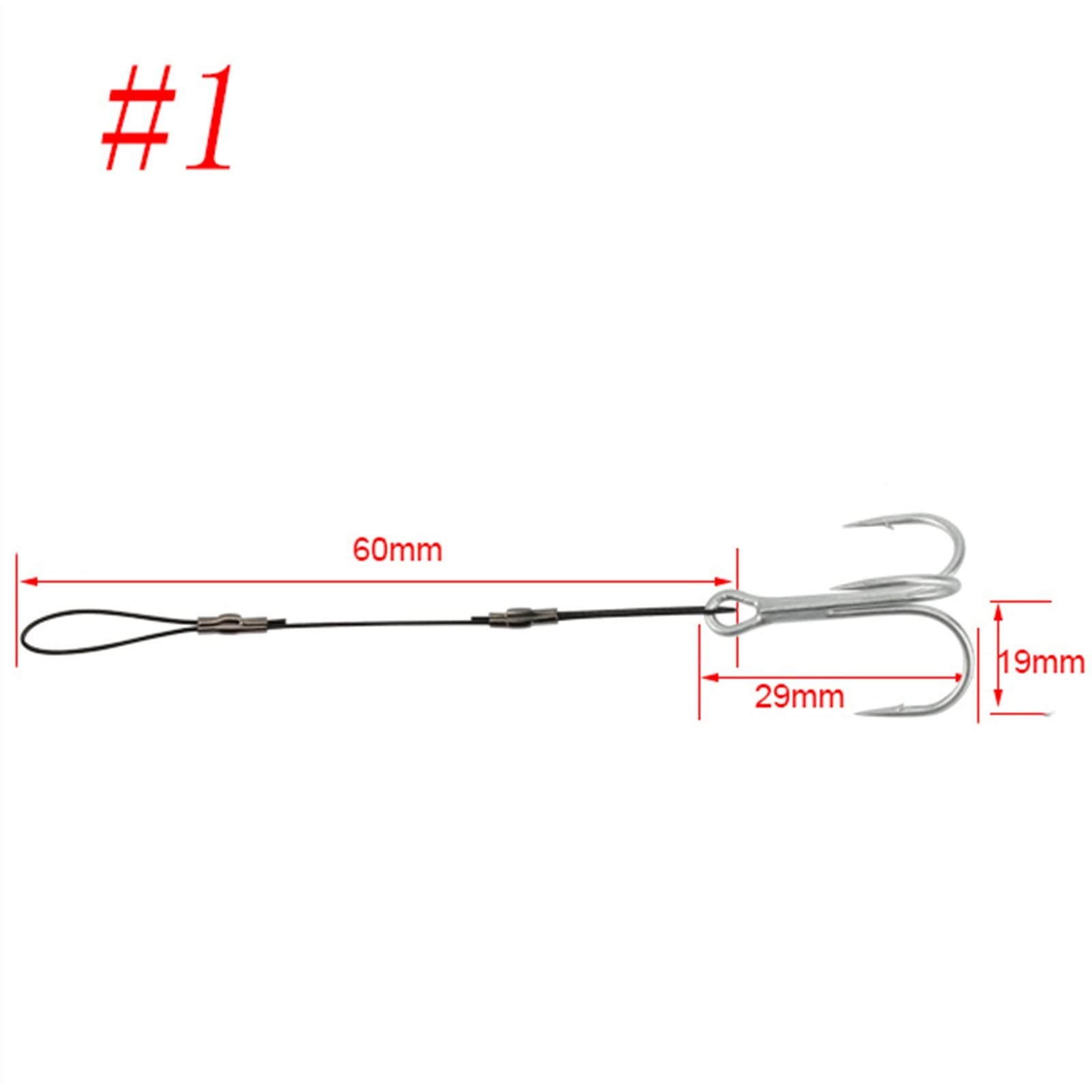caihuashopping Ami da Pesca 5pcs ad Alta Corda d'Acciaio in Acciaio a Corda di impianti di Acciaio # 6# 1# 1/0# 2/0 Molle Esche fishhooks Attrezzatura da Pesca Attrezzature Accessori Gancio da Pesca