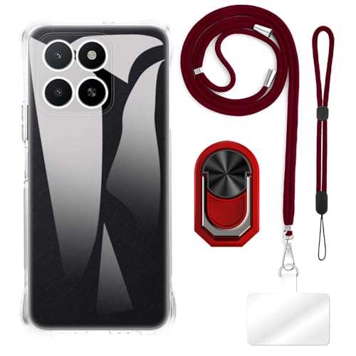 ESACMOT [4 in 1] P[X Huawei Honor X5B Plus 4G Ƃ̌݊AXgbvAXgohAOtAϏՌیJo[spZbg (NAP[X + bhZbg)