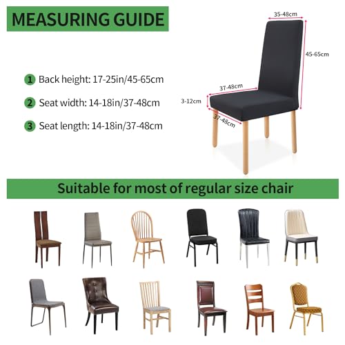 Zindoo Dining Chair Covers Set of 4, Stretch Modern Chair Slipcovers for Dining Room Banquet Kitchen Wedding Party - Image 2